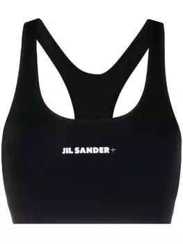 Jil Sander спортивный бюстгальтер с логотипом, черный