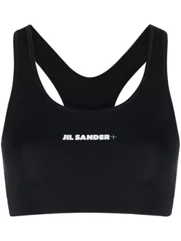 Jil Sander спортивный бюстгальтер с логотипом, черный