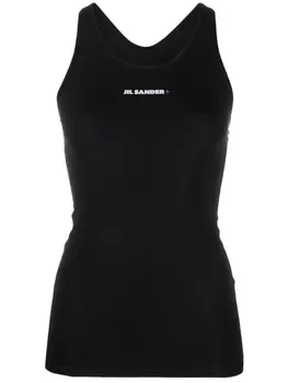 Jil Sander спортивный топ с логотипом, черный