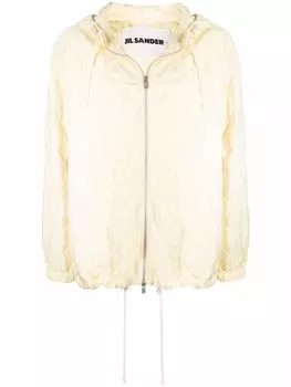Jil Sander стеганая куртка из смесового шелка, желтый