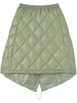 Jil Sander стеганая юбка Down, зеленый