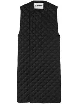 Jil Sander стеганое пальто, черный