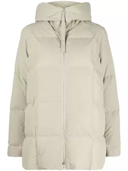 Jil Sander стеганый пуховик с капюшоном, зеленый