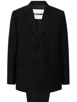 Jil Sander строгий костюм с однобортным пиджаком, синий