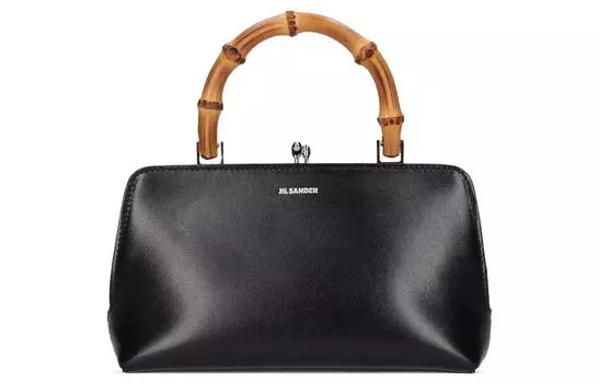 JIL SANDER Сумка через плечо из телячьей кожи, мини-сумка, женская, черная