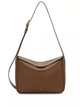 Jil Sander сумка через плечо с логотипом, коричневый