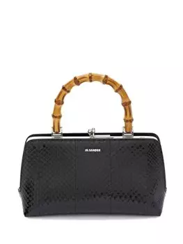 Jil Sander сумка через плечо с тиснением под кожу змеи, черный