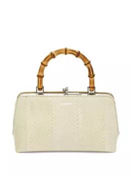 Jil Sander сумка через плечо с тиснением под кожу змеи, нейтральный цвет