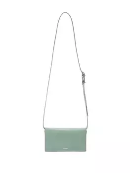 Jil Sander сумка на плечо All-Day с тиснением под змеиную кожу, зеленый