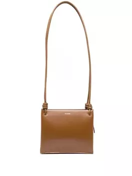 Jil Sander сумка на плечо с логотипом, коричневый
