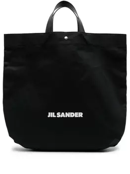 Jil Sander сумка-тоут Book из канваса, черный