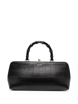 Jil Sander сумка-тоут Goji с ручкой из бамбука, черный