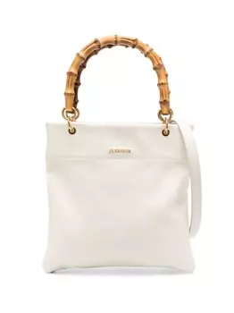 Jil Sander сумка-тоут с бамбуковыми ручками, белый
