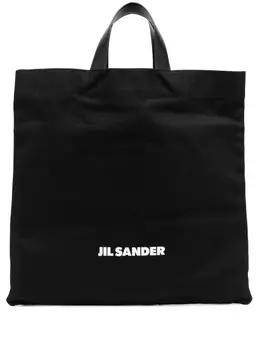 Jil Sander сумка-тоут с логотипом, черный