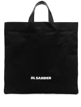 Jil Sander сумка-тоут с логотипом, черный