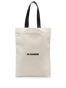 Jil Sander сумка-тоут с логотипом, нейтральный цвет