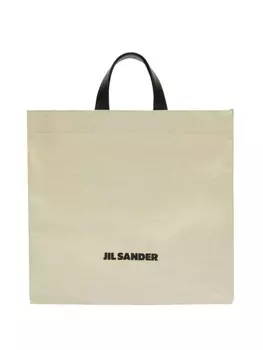 Jil Sander сумка-тоут с логотипом, нейтральный цвет