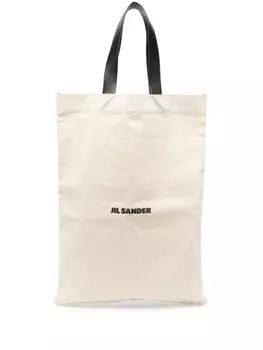 Jil Sander сумка-тоут с логотипом, нейтральный цвет