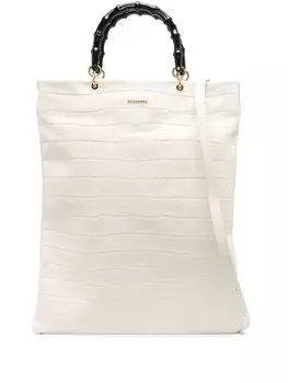 Jil Sander сумка-тоут с тиснением под крокодила, нейтральный цвет