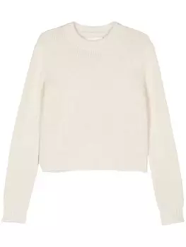 Jil Sander свитер с круглым вырезом, белый