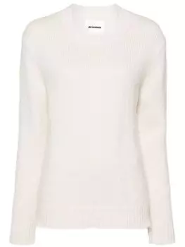 Jil Sander свитер с круглым вырезом, белый