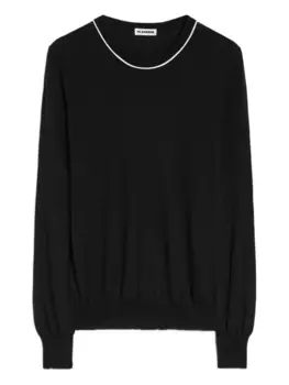 Jil Sander свитер с круглым вырезом, черный