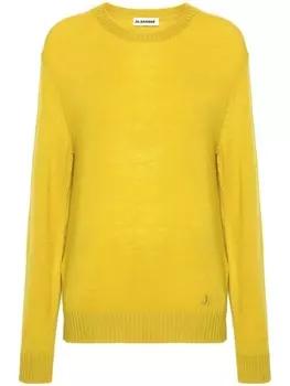 Jil Sander свитер с круглым вырезом, желтый