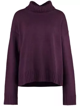 Jil Sander свитер с высоким воротником, фиолетовый