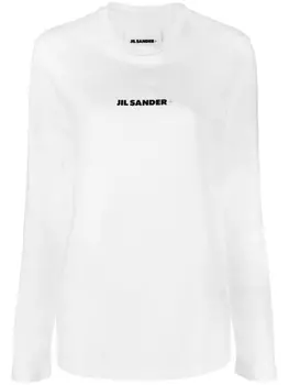 Jil Sander толстовка с логотипом, белый