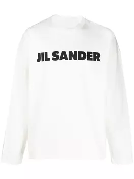 Jil Sander толстовка с логотипом, белый
