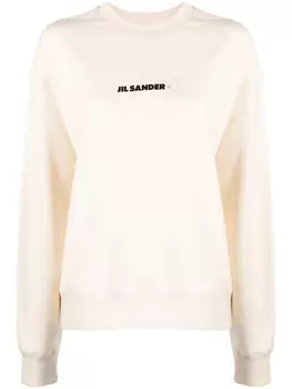 Jil Sander толстовка с логотипом, нейтральный цвет