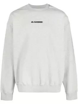 Jil Sander толстовка с логотипом, серый