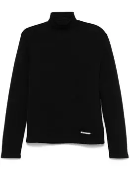 Jil Sander толстовка с ребристым эффектом, черный