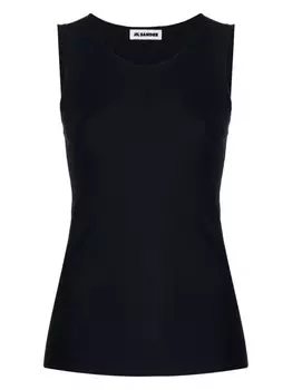 Jil Sander топ без рукавов, черный