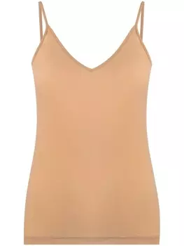 Jil Sander топ без рукавов с V-образным вырезом, нейтральный цвет