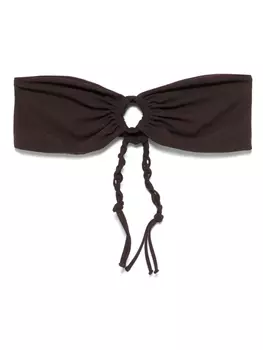 Jil Sander топ бикини без бретелей, коричневый