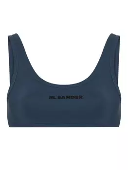 Jil Sander топ бикини с логотипом, синий