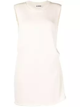 Jil Sander топ с круглым вырезом, нейтральный цвет