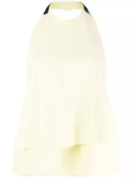 Jil Sander топ с открытой спиной и вырезом халтер, желтый