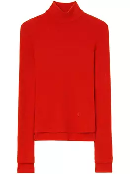 Jil Sander топ с высоким воротником, красный