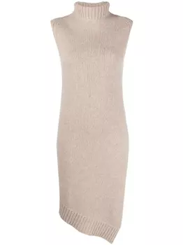 Jil Sander топ с высоким воротником, нейтральный цвет