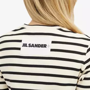 Jil Sander+ Топ в полоску с длинными рукавами, синий