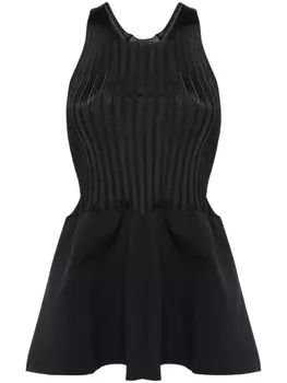 Jil Sander топ в рубчик, черный