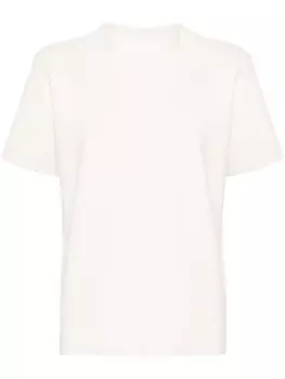 Jil Sander топ в рубчик с круглым вырезом, белый