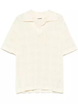 Jil Sander трикотажная футболка с воротником поло, нейтральный