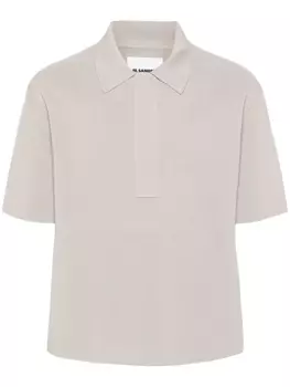 Jil Sander трикотажная рубашка поло, нейтральный цвет