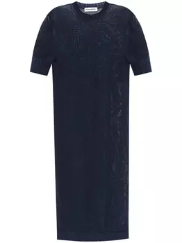 JIL SANDER+ трикотажное платье миди, синий