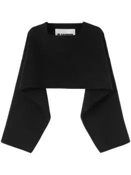 Jil Sander трикотажный кейп, черный