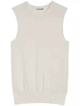 Jil Sander трикотажный топ, белый