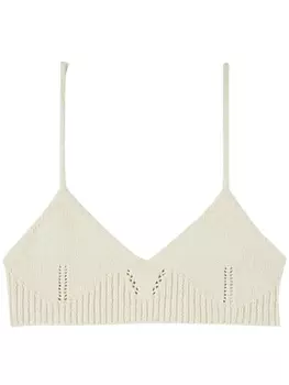 Jil Sander трикотажный топ-бюстье, белый